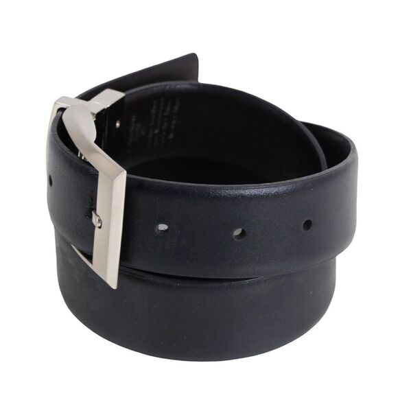 Calvin Klein BLACK BROWN REAL LEATHER 1 1/4"Wd REVERS CASUAL DRESS BELT 34 (t23 - Picture 8 of 16